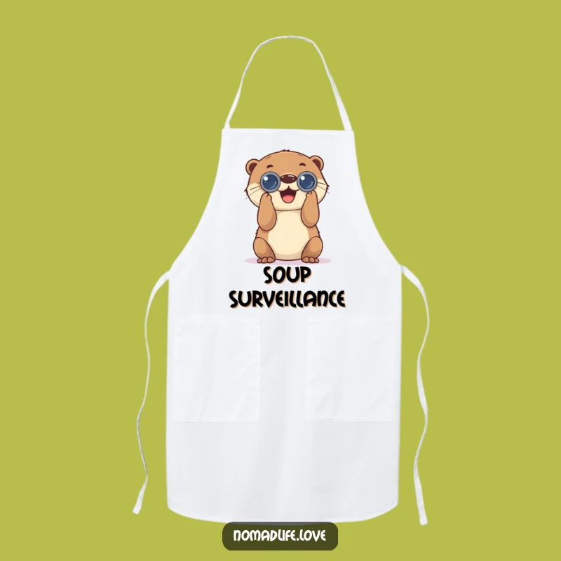 Funny Otter Chef Apron: Hilarious Kitchen Observer Gift