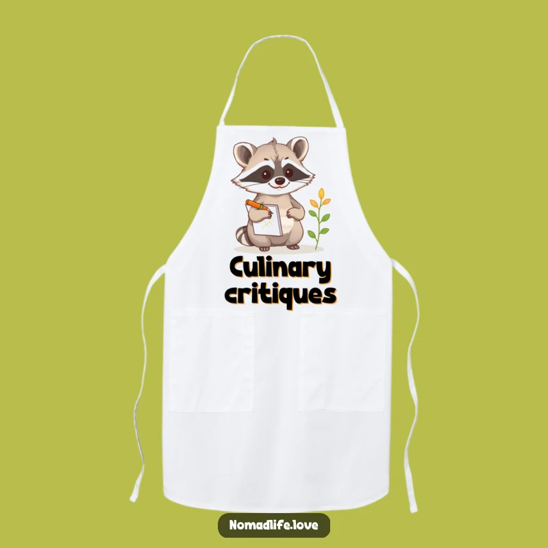 Funny Raccoon Artist Apron: Hilarious Sketching Chef Gift