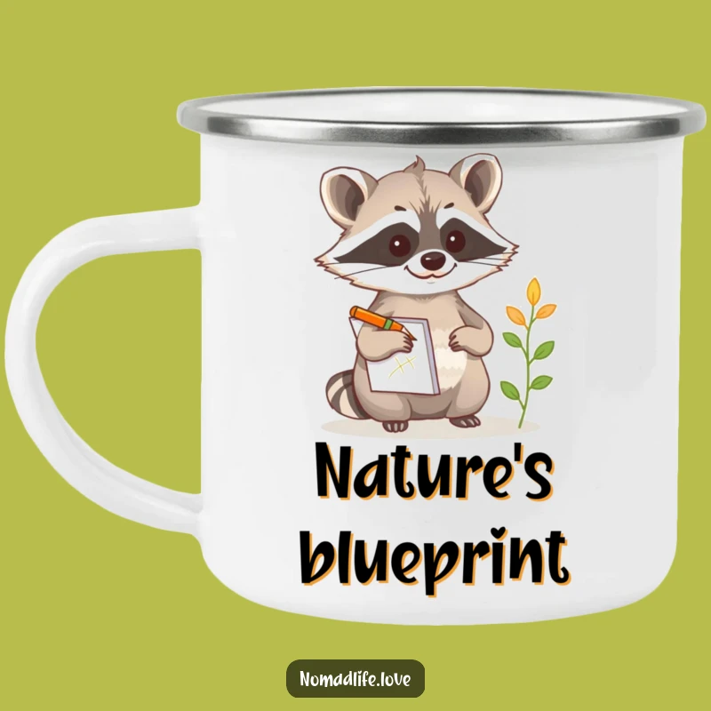 Funny Raccoon Camp Mug: Hilarious Sketch Artist Drinkware Gift