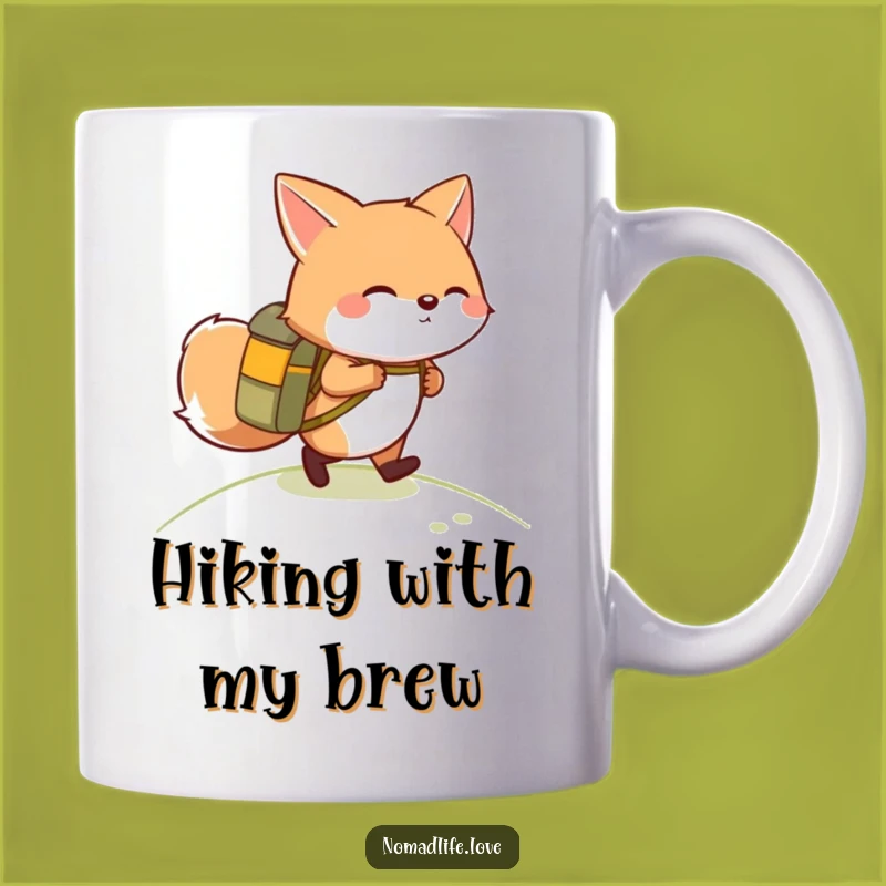 Funny Fox Hiking Mug: Hilarious Adventure Gift for Hikers