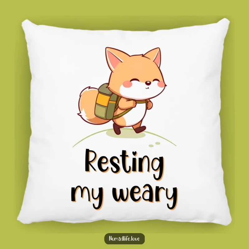 Funny Fox Hiking Pillow: Cozy Comfort for the Trail Enthusiast