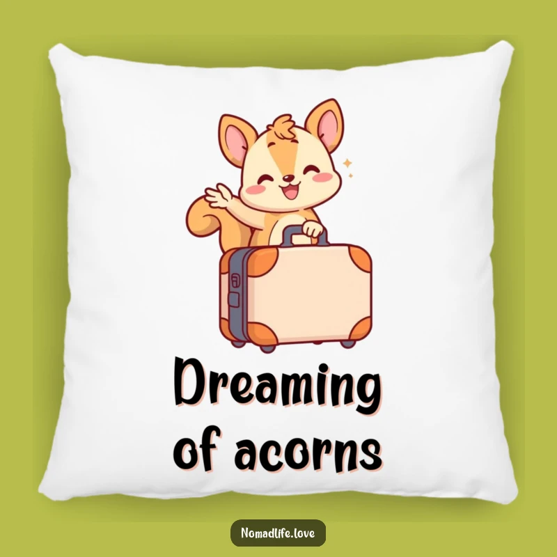 Funny Squirrel Suitcase Pillow: Wiggling Character Cushion for Cozy, Funny Gift