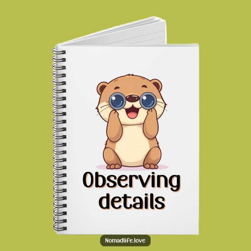 Funny Otter Binocular Notebook: Hilarious Journal for Observations