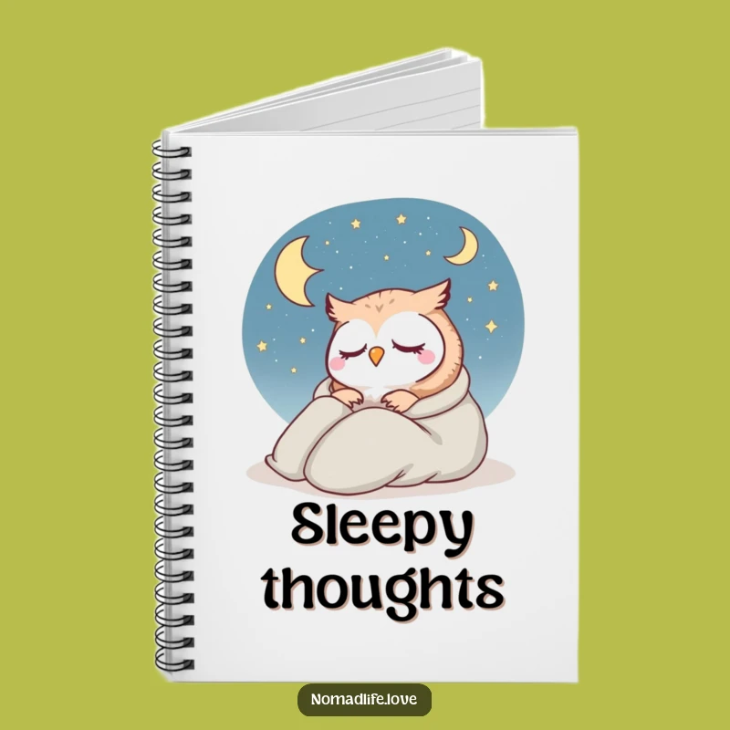 Funny Owl Sleeping Notebook: Hilarious Journal for Dreamy Thoughts
