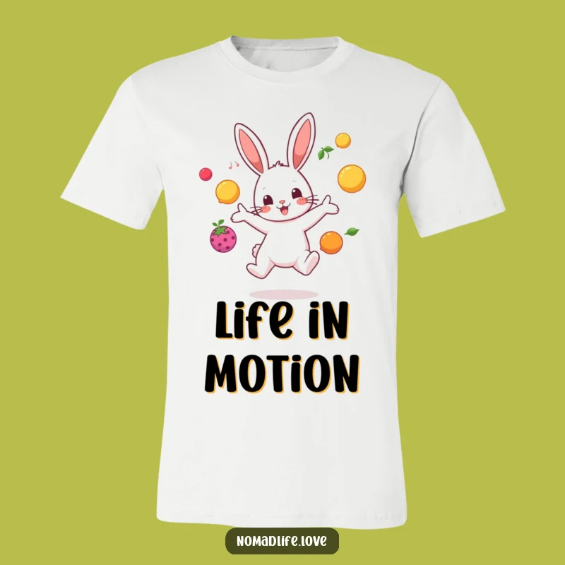 Funny Bunny Juggling Tee: Wear Your Fruitful Fun Hilariously